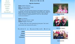Screenshot of Guestbook